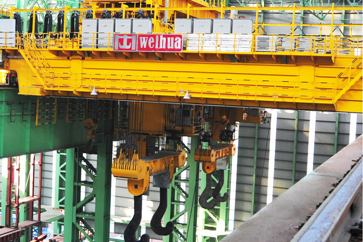 Metallurgical bridge double beam crane